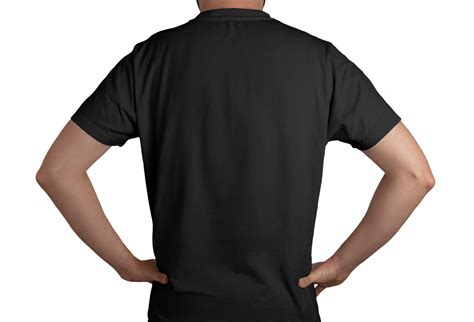 isolated model  black  shirt  view  png