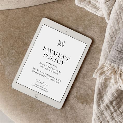 Credit Card Fee Sign | Printable Business Payment Policy Sign