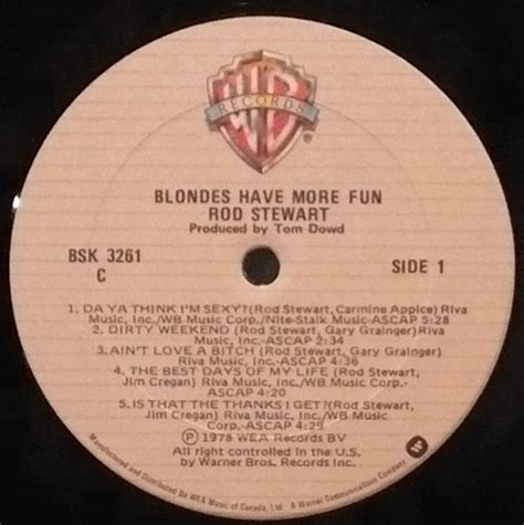 Rod Stewart ‎– Blondes Have More Fun - 1978 – Vinyl Pursuit Inc