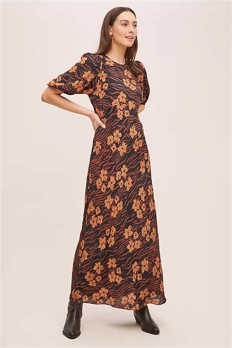 Kachel Floral Silk Maxi Dress | Anthropologie UK