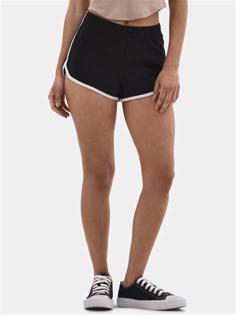 No Boundaries Women's Jersey Knit Dolphin Shorts, 2 Inch Inseam, Pull