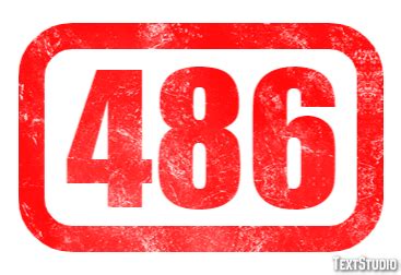 486 Text Effect and Logo Design Number