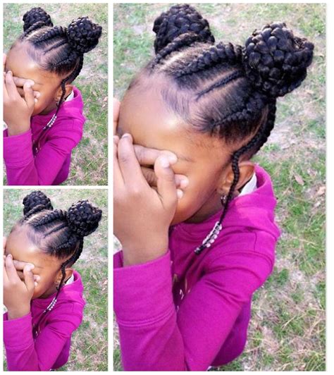 29 Braided Cornrows With Buns For Little Black Girls - AFROCOSMOPOLITAN ...