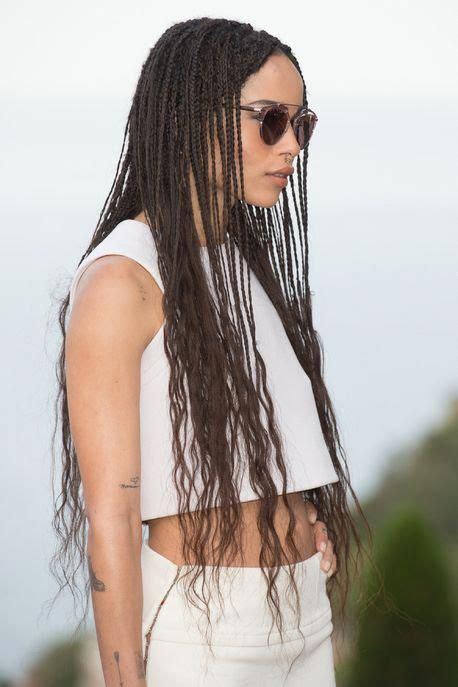 Les braids de Zoe Kravitz #boxbraidsstyling #zoekravitz | Box braids ...