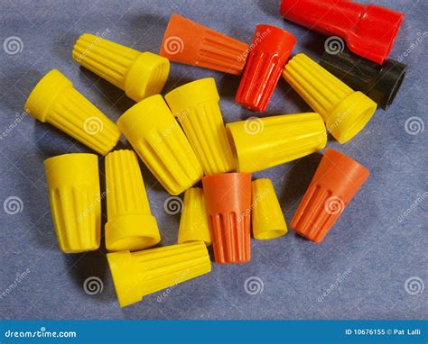 wire nuts stock image image  close colorful shot