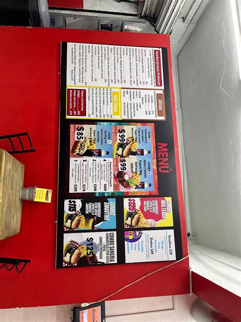 Menu at XXXXXXXXXXXX restaurant, Mexico