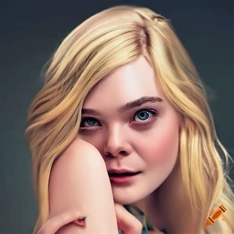 Portrait of elle fanning with a radiant smile