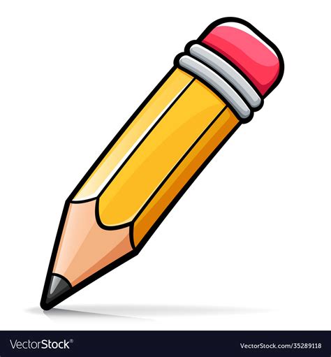 Wooden pencil cartoon Royalty Free Vector Image