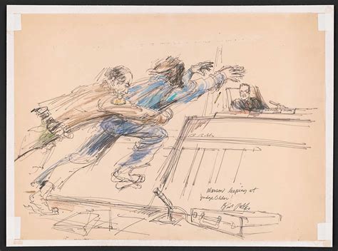 10+ Rare Courtroom Sketches From Most Infamous Trials Where No Cameras ...