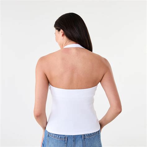 Sleeveless Shelf Bra Halter Neck Top - Kmart