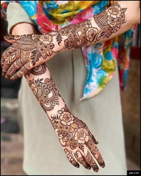 Back Full Hand Bridal Mehndi Design [AN 1797] | MehndiDig