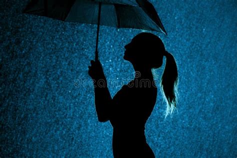 871 Woman Silhouette Rain Umbrella Stock Photos - Free & Royalty-Free ...