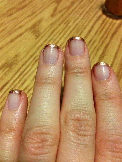 gold tip manicure manicure gold tips nail designs