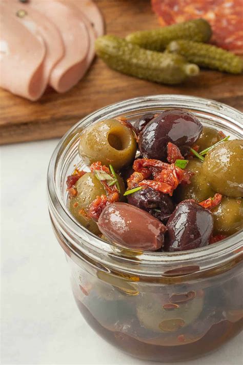 Rosemary Sun-Dried Tomato Olives - Culinary Ginger
