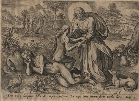 Creation of Adam & Eve - 1585 - Set of 2 Plates - Historic Bibles ...
