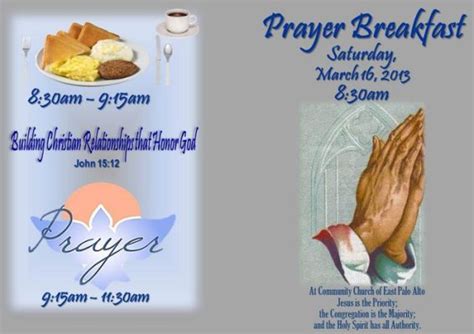 Pleasurable Ideas For Prayer Breakfast | Prayer breakfast, Prayer breakfast program, Prayer ministry