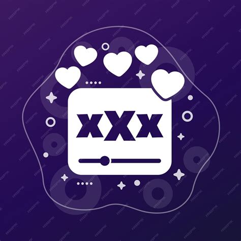Icono de video adulto xxx para la web | Vector Premium
