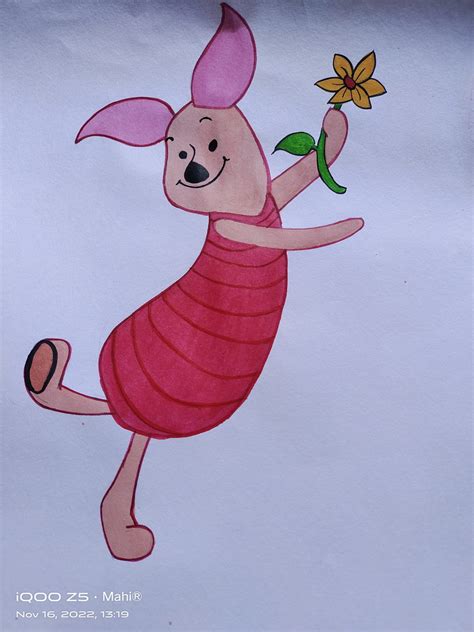 piglet easy drawing 1