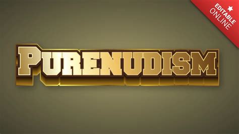 purenudism gold  text effect generator