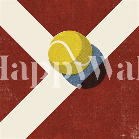 Balls Tennis Clay Court Wallpaper - Buy Online | Happywall