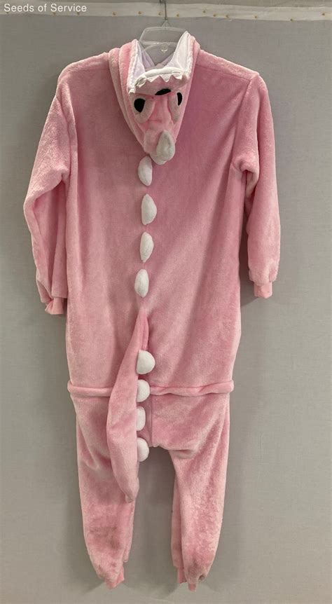 Pink One Piece Happy Dinosaur Adult Costume M - Gem