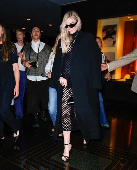 Vanessa Kirby Bares Her Bump in a Fishnet Naked Dress