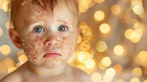 Premium Photo | Rash on a baby chickenpox