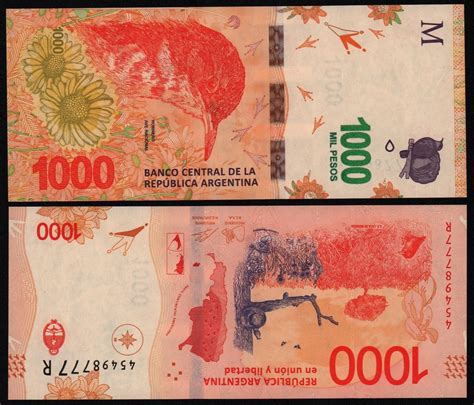 Аргентина 1000 песо 2022 год UNC! - Значки и знаки