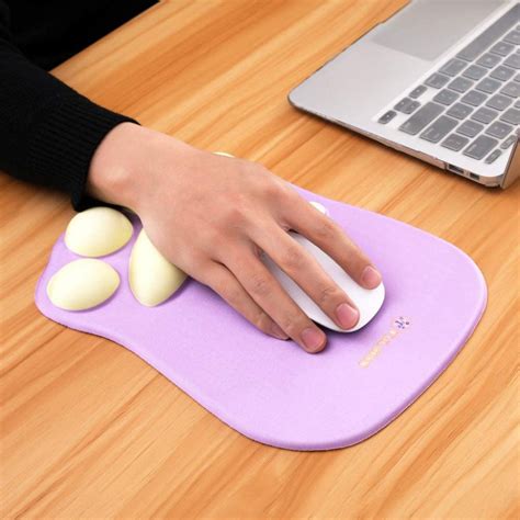 Computer Mousepad Wrist Support Rest – Unique Cute Cat Paw Ergonomic ...