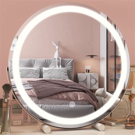 ROLOVE Vanity Makeup Mirror with Lights, 18 Inch LED Makeup Mirror ...