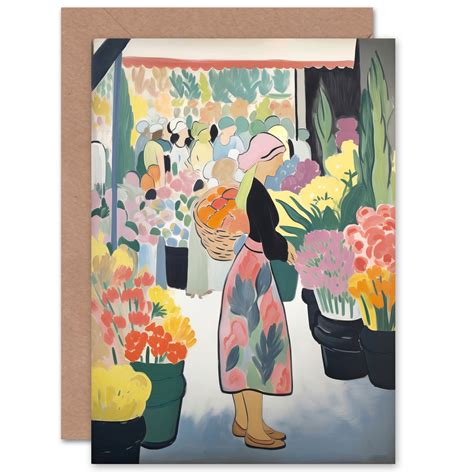 Dutch Pastel Painting Flower Market for Wife Her Mum Sister Daughter