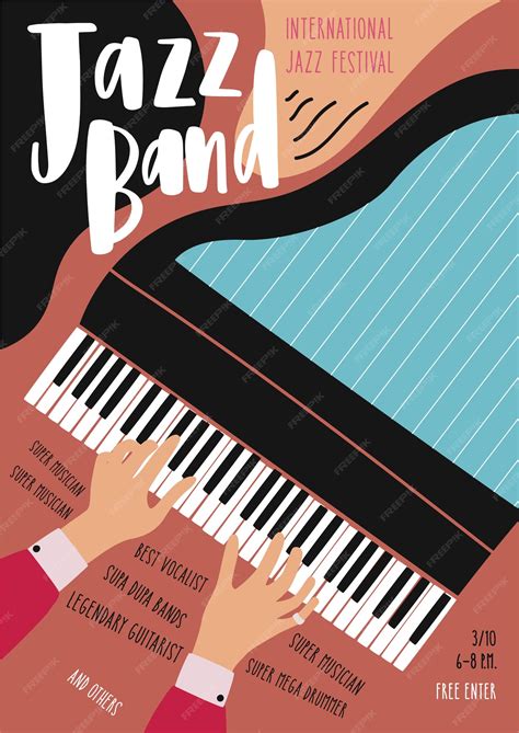 Premium Vector | International jazz festival poster