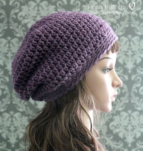 Crochet Slouchy Hat Pattern - Crochet Hat Pattern