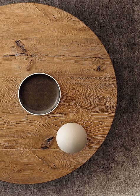 Air Round Coffee Table - Wood by Lago | Cassoni