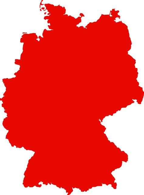 red colored germany outline map political german map vector