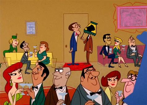 Animated Cocktail Party, 1960s (GIF, click to activate) | Mid century ...