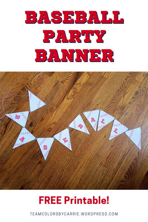 Get The Party Started with Your Free Baseball Pennant Banner Download ...