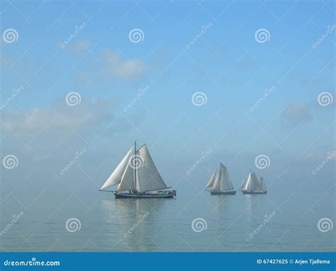 traditional dutch sailing stock image image  boats