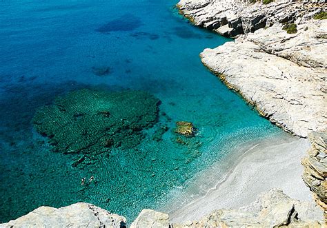 Mouros beach on Amorgos in the Cyclades.