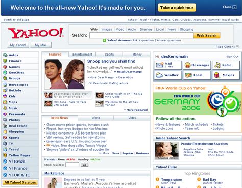 Nouvelle page d’accueil Yahoo! « wOueb by Romain DECKER / Another IT ...