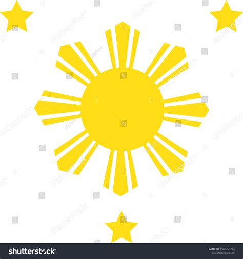 Three Stars Sun Vector Illustration Stock Vector (Royalty Free