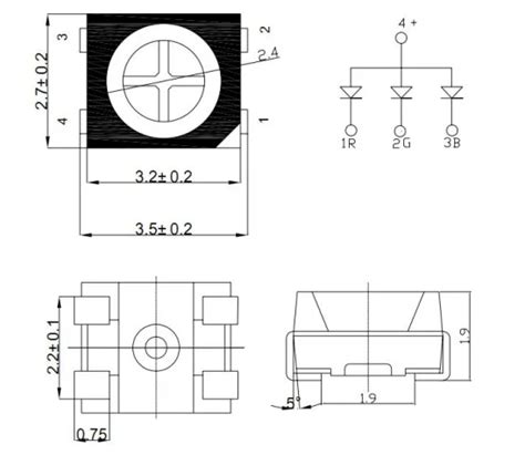 High Brightness 3528 Smd Leds Datasheet 0.2w Emitting Diode ...