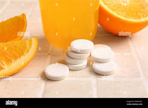 vitamin effervescent supplement tablets  res stock photography
