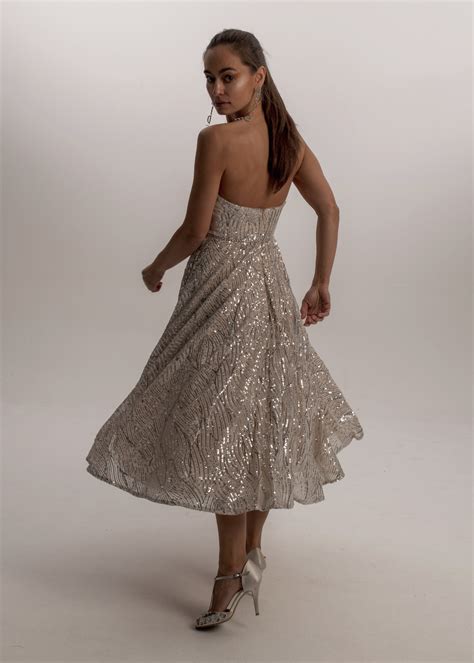 Sample - Mini Sequin Reception Dress – Velo Bianco