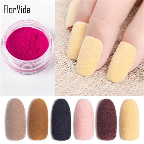 FlorVida 12 шт./компл. дизайн ногтей бархатная пудра матовая пушистая ...