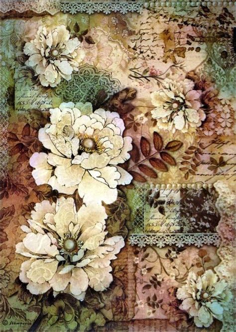 Pin on Hearts and FLOWER paper | Decoupage paper printable, Vintage ...