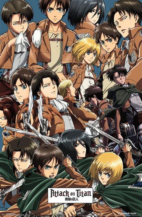Attack on Titan Collage Characters TV Show Poster 22x34 - Walmart.com ...