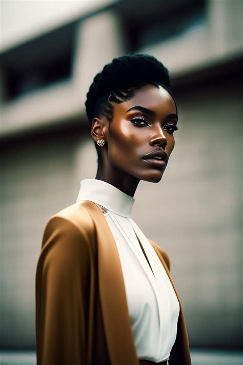 Lexica - Portrait of haute couture beautiful african american fashion