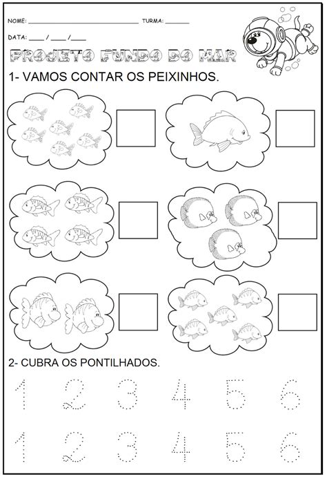 atividades fundo do mar