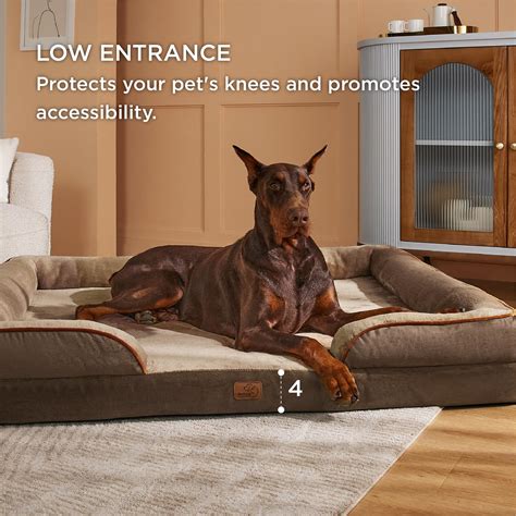 Snapklik.com : Bedsure XXL Orthopedic Dog Bed - Washable Great Dane Dog Sofa Bed For Giant Dogs
